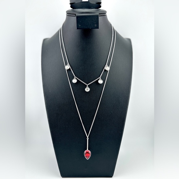Touchstone Crystal Jewelry - IT TAKES TWO NECKLACE, SCARLET
Touchstone Crystal by Swarovski